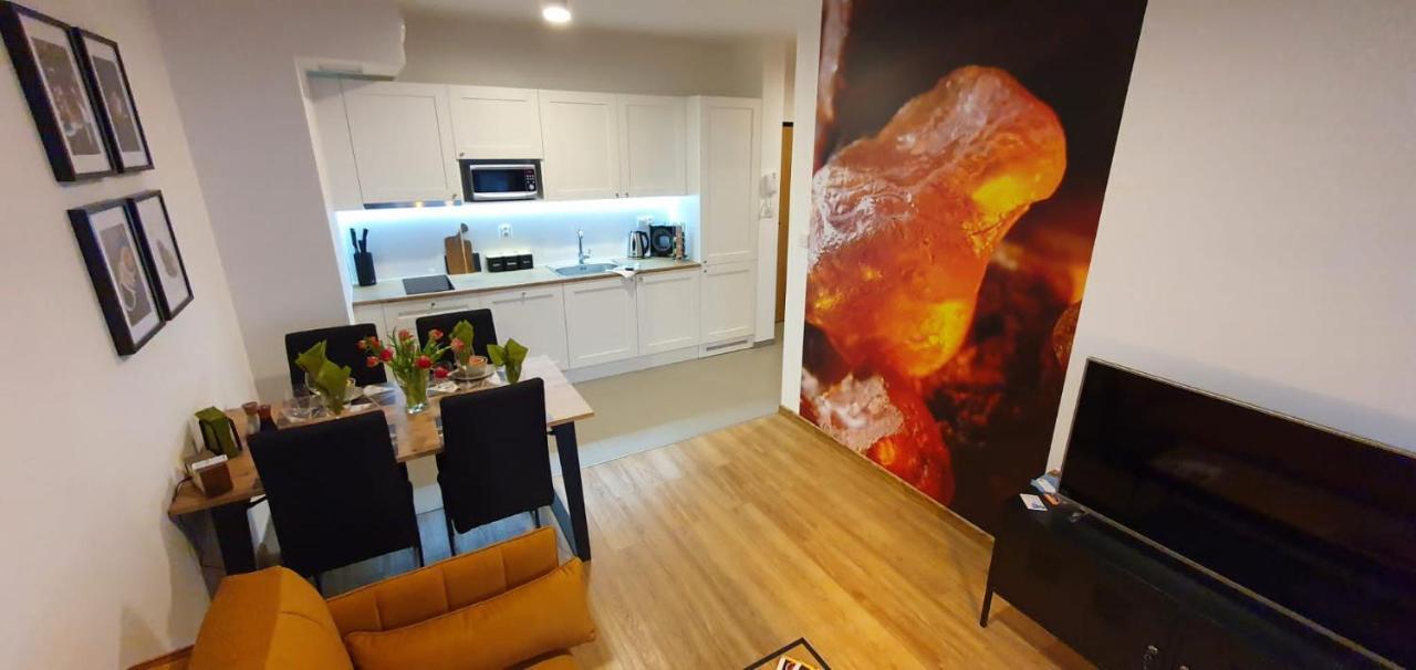 Apartament Bursztynowy Modern Tower Gdynia Kültér fotó