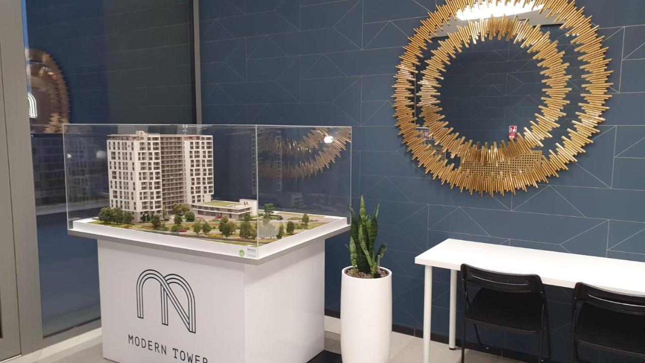 Apartament Bursztynowy Modern Tower Gdynia Kültér fotó