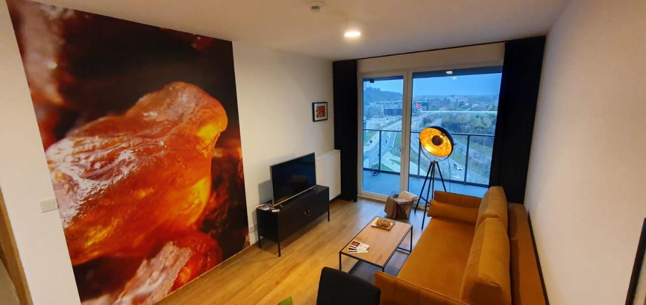 Apartament Bursztynowy Modern Tower Gdynia Kültér fotó
